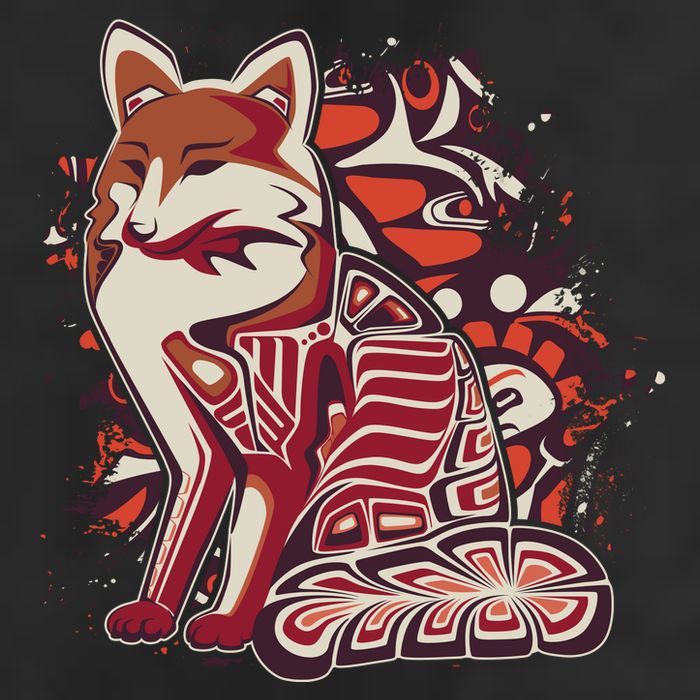 North West Native American Fox Pattern Cool Comfort Performance Bucket Hat