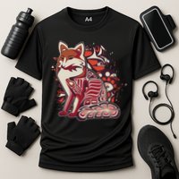 North West Native American Fox Pattern Cooling Performance Crew T-Shirt