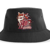 North West Native American Fox Pattern Sustainable Bucket Hat