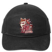 North West Native American Fox Pattern 7-Panel Snapback Hat