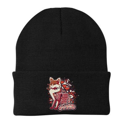 North West Native American Fox Pattern Beanie