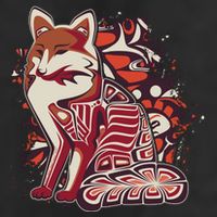 North West Native American Fox Pattern 25L Jumbo Tote