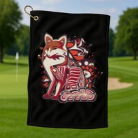 North West Native American Fox Pattern Golf Towel