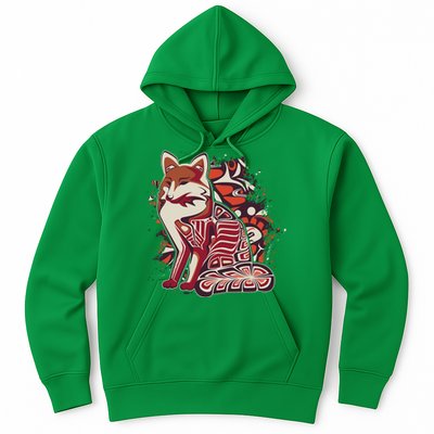 North West Native American Fox Pattern Hoodie