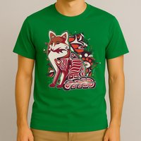North West Native American Fox Pattern T-Shirt