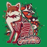 North West Native American Fox Pattern T-Shirt