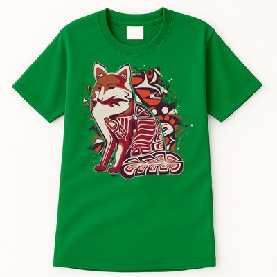 North West Native American Fox Pattern Tall T-Shirt