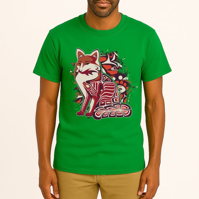 North West Native American Fox Pattern Tall T-Shirt
