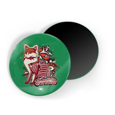 North West Native American Fox Pattern Magnet