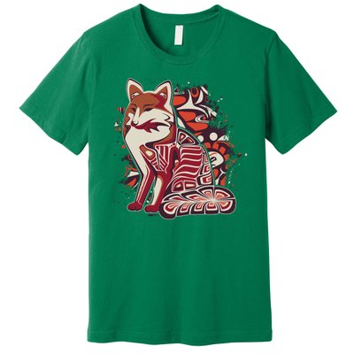 North West Native American Fox Pattern Premium T-Shirt