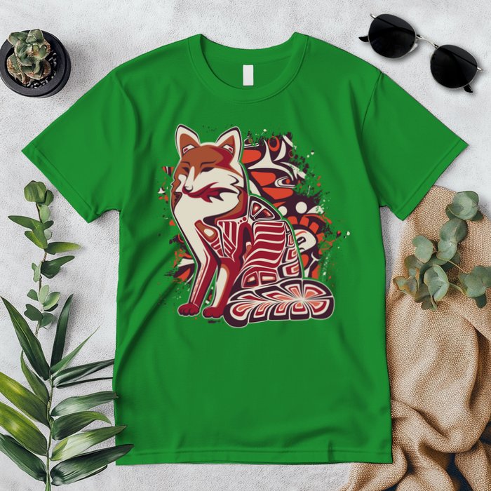 North West Native American Fox Pattern Premium T-Shirt