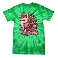 North West Native American Fox Pattern Tie-Dye T-Shirt