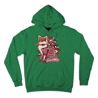 North West Native American Fox Pattern Tall Hoodie