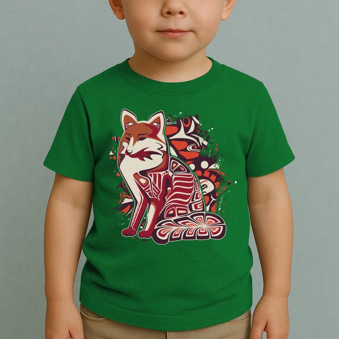 North West Native American Fox Pattern Toddler T-Shirt