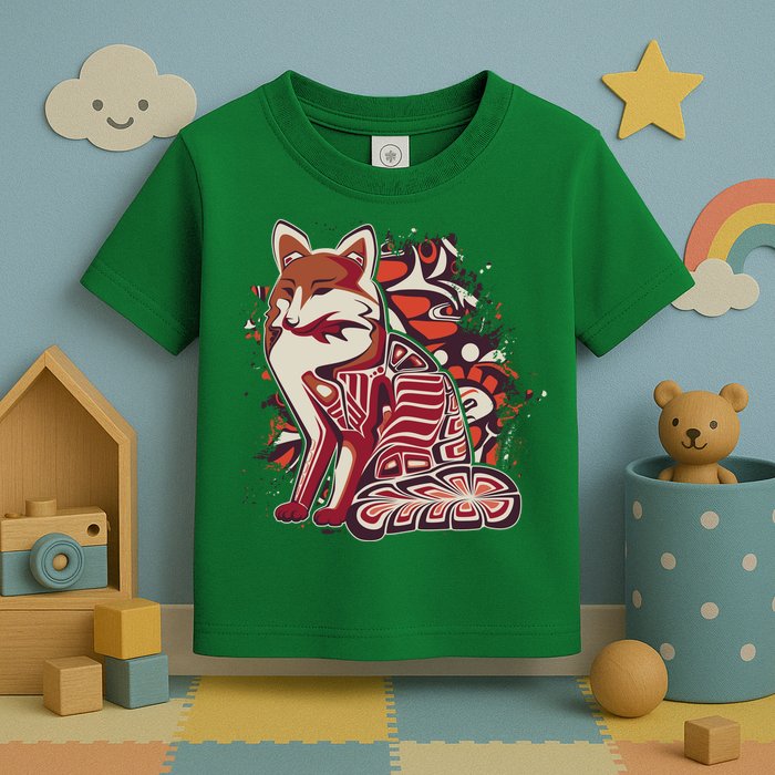 North West Native American Fox Pattern Toddler T-Shirt