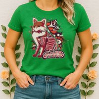 North West Native American Fox Pattern Womens T-Shirt