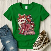North West Native American Fox Pattern Womens T-Shirt