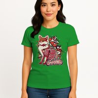 North West Native American Fox Pattern Womens T-Shirt
