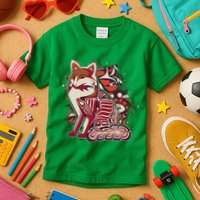 North West Native American Fox Pattern Kids T-Shirt