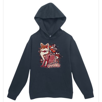 North West Native American Fox Pattern Urban Pullover Hoodie