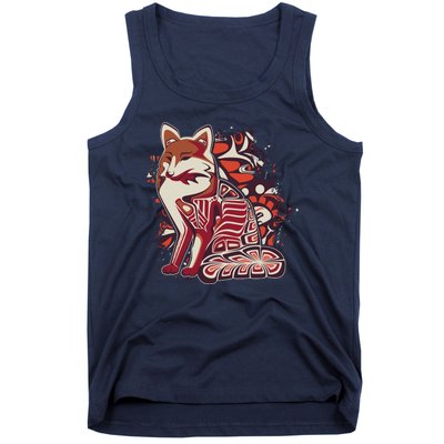 North West Native American Fox Pattern Tank Top