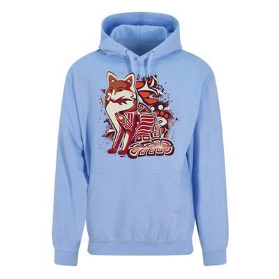 North West Native American Fox Pattern Unisex Surf Hoodie