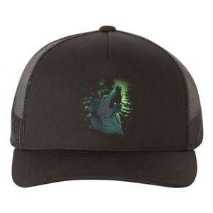 Night Wolf Yupoong Adult 5-Panel Trucker Hat