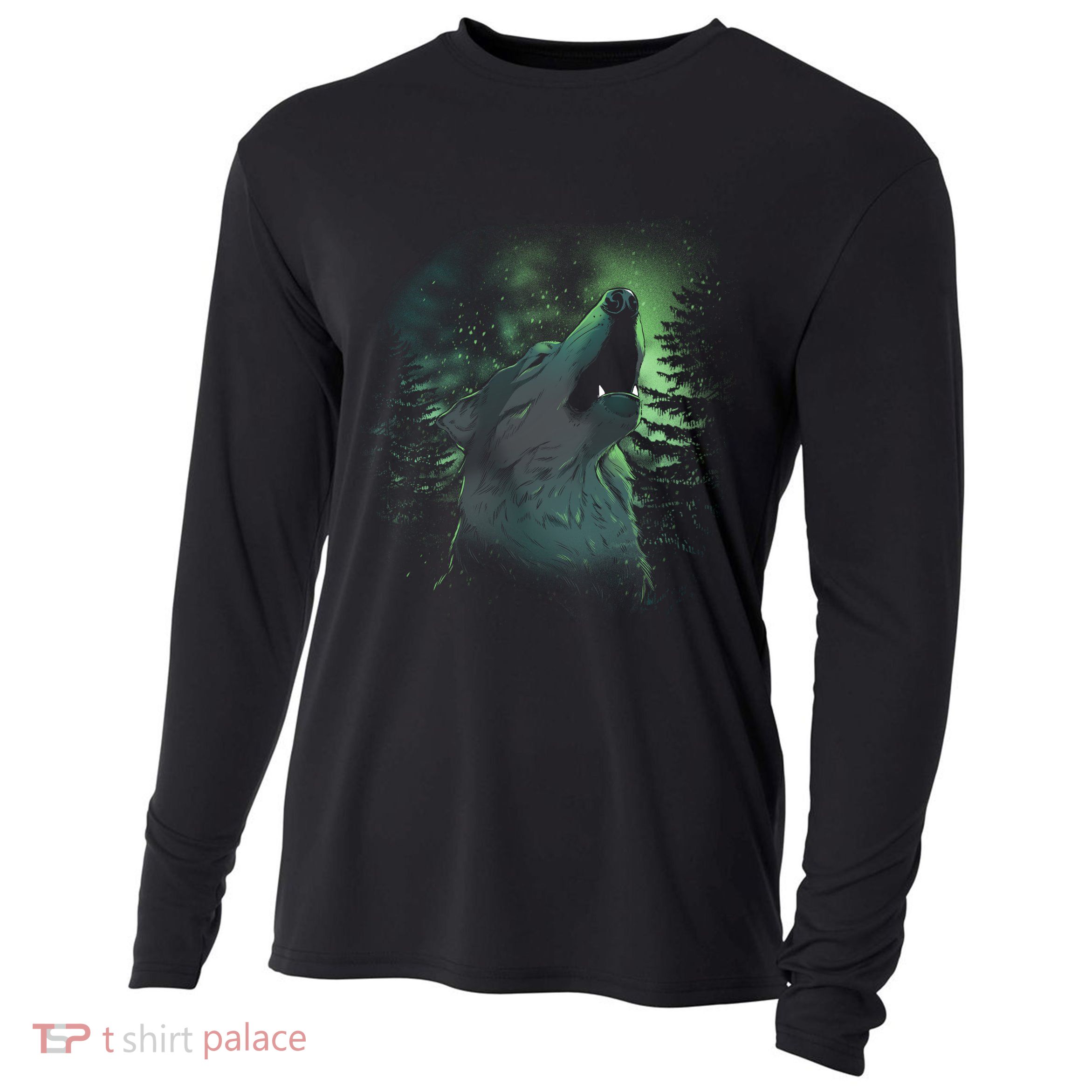 Night Wolf Cooling Performance Long Sleeve Crew