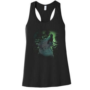 Night Wolf Women's Racerback Tank