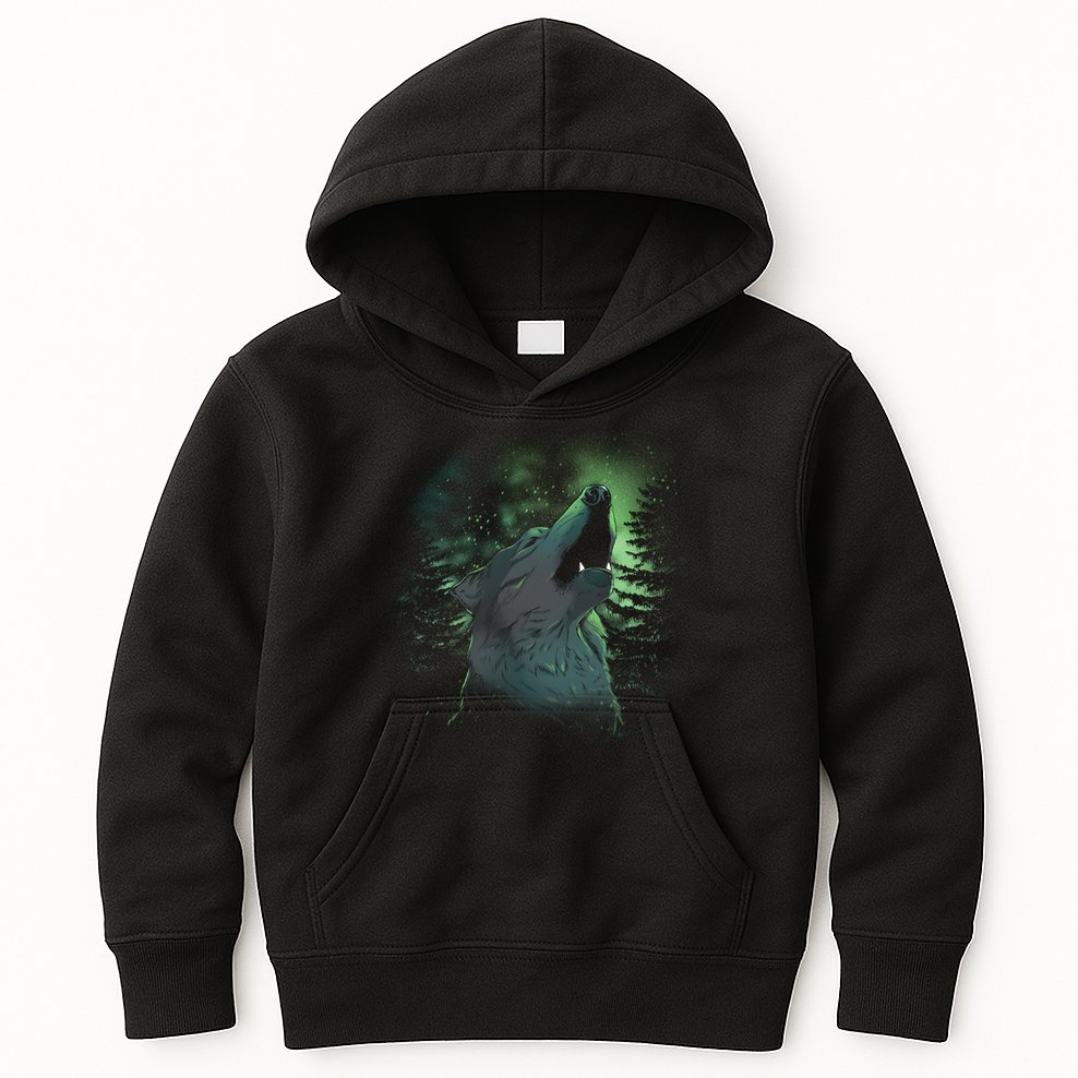 Night Wolf Kids Hoodie