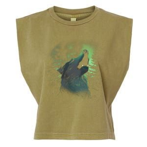 Night Wolf Garment-Dyed Women's Muscle Tee