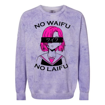 No Waifu No Laifu Anime Manga Girl Cute Colorblast Crewneck Sweatshirt