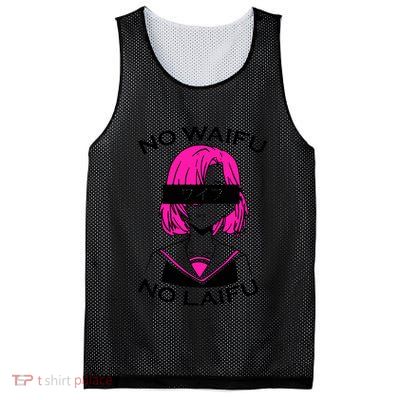 No Waifu No Laifu Anime Manga Girl Cute Mesh Reversible Basketball Jersey Tank
