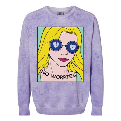 No Worries Colorblast Crewneck Sweatshirt