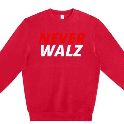 Never Walz Premium Crewneck Sweatshirt