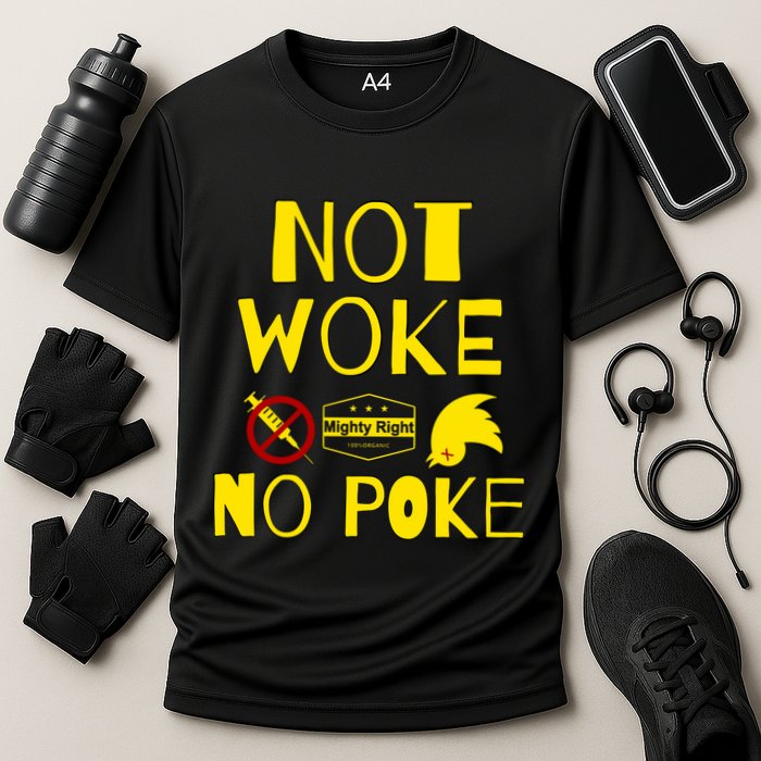 Not Woke, No Poke Cooling Performance Crew T-Shirt