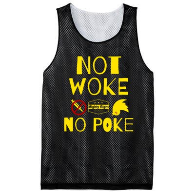 Not Woke, No Poke Mesh Reversible Basketball Jersey Tank