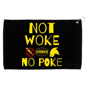 Not Woke, No Poke Grommeted Golf Towel