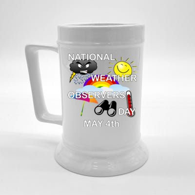 National Weather Observers Day Gift Beer Stein