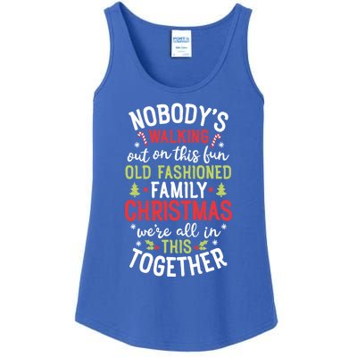 Nobody's Walking Out On This Fun Old Family Christmas Xmas Gift Ladies Essential Tank