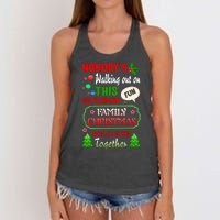 Nobody's Walking Out On This Fun Old Fashion Family Christmas Women's Knotted Racerback Tank