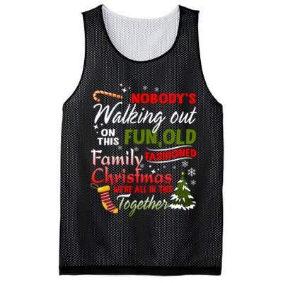 Nobody's Walking Out On This Fun Old Fashion Family Christmas Mesh Reversible Basketball Jersey Tank
