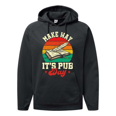 Novel Writer Pub Day Just Published Author Publishing Day Performance Fleece Hoodie