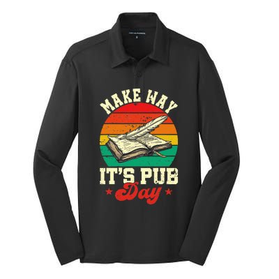 Novel Writer Pub Day Just Published Author Publishing Day Silk Touch Performance Long Sleeve Polo