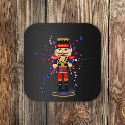 Nutcracker Watercolor Paint Splatter Coaster