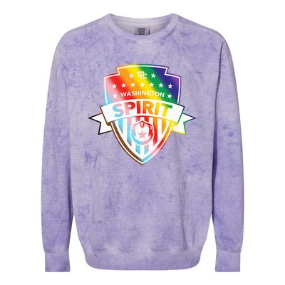 Nwsl Washington Spirit Pride Crest Colorblast Crewneck Sweatshirt