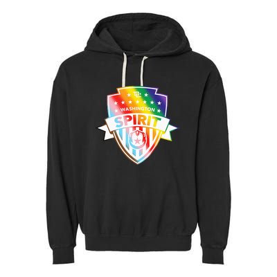 Nwsl Washington Spirit Pride Crest Garment-Dyed Fleece Hoodie