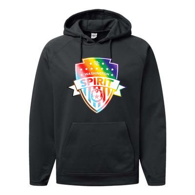 Nwsl Washington Spirit Pride Crest Performance Fleece Hoodie