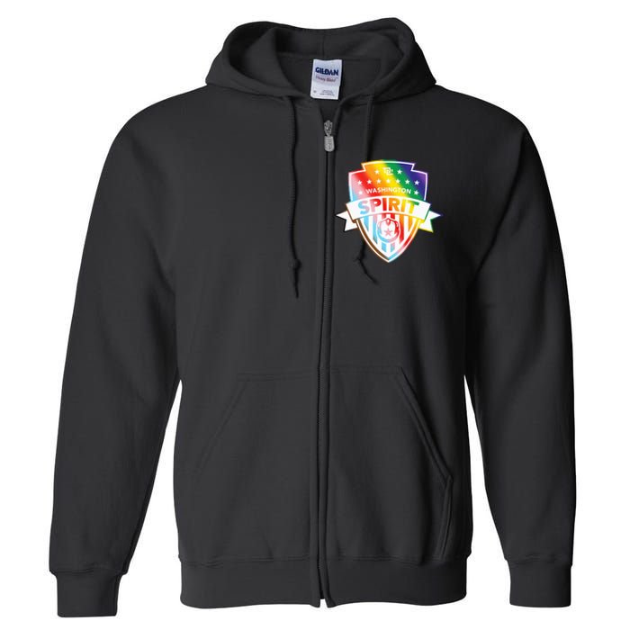 Nwsl Washington Spirit Pride Crest Full Zip Hoodie