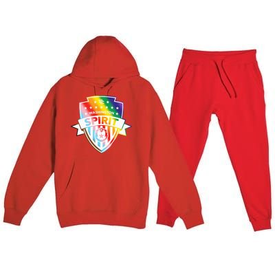 Nwsl Washington Spirit Pride Crest Premium Hooded Sweatsuit Set